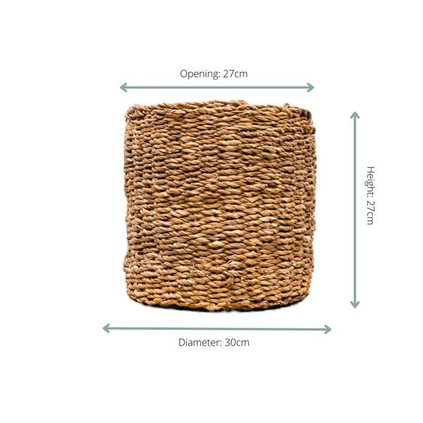 Mand
Opening: 27cm
Hoogte: 27cm
Diameter: 30cm