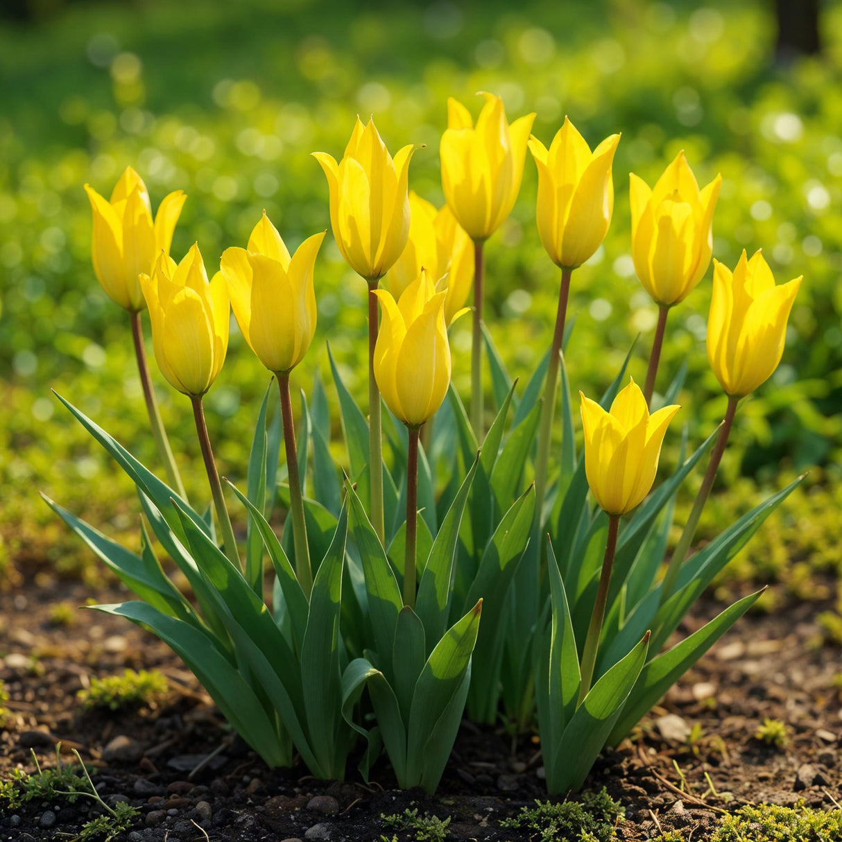 Green boutiQ - Blumenzwiebeln - Tulpe Sylvestris - Farbe Gelb - 20 Stück - Zwiebelgröße 5/6 - XXL Pack