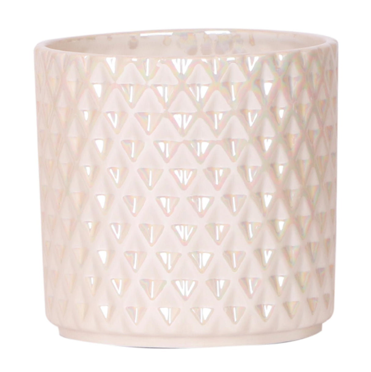 Kolibri Home | Pot décoratif perle diamant - Travertin - Ø12cm