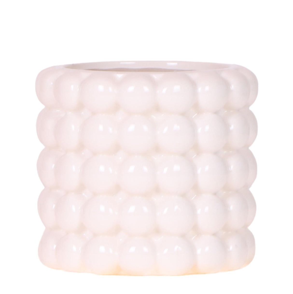 Kolibri Home | Pot décoratif Poppy - Blanc - Ø9cm