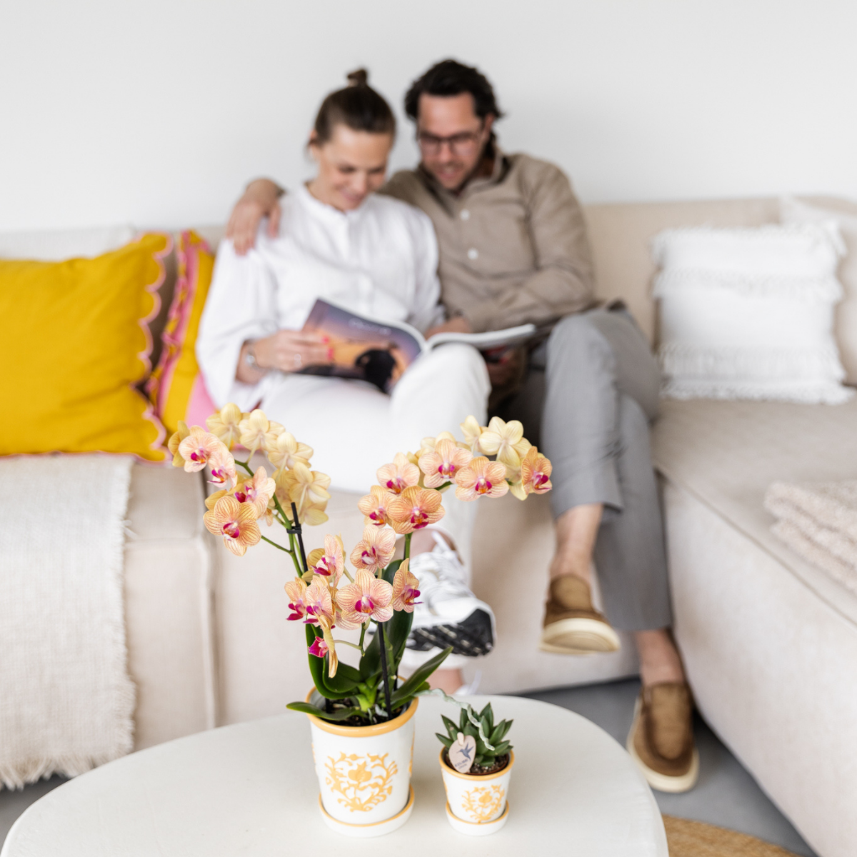 Kolibri Home I Malaga pot - Light orange - Ø9cm