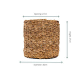 Mand
Opening: 27cm
Hoogte: 27cm
Diameter: 30cm
