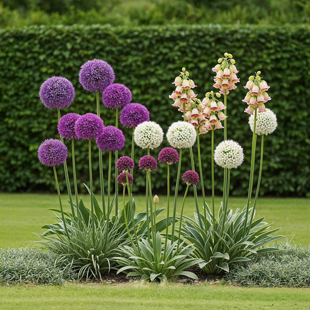Green boutiQ - Blumenzwiebeln - Zwiebelgarten Allium-Mix - Verschiedene Farben - 80 Stück - Geschenkverpackung