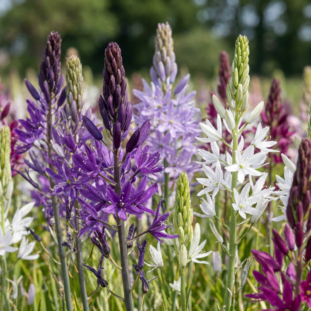 20x Camassia Leichtlinii Mix - Grote camas - Blauw en Wit - Zomerbloeier - Bolmaat 12/14