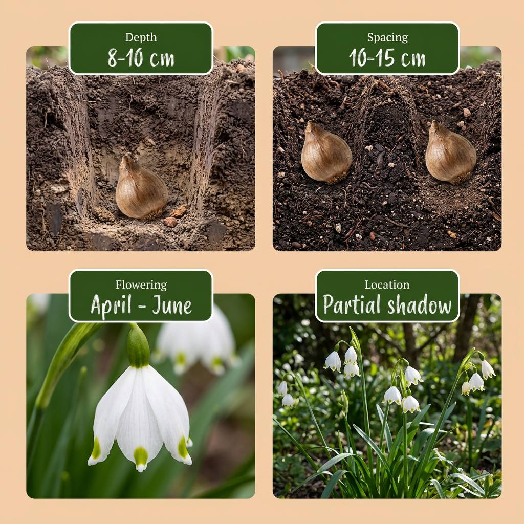 160x Leucojum Aestivum - Zomerklokkje - Wit - Voorjaarsbloeier - Bolmaat 8/9