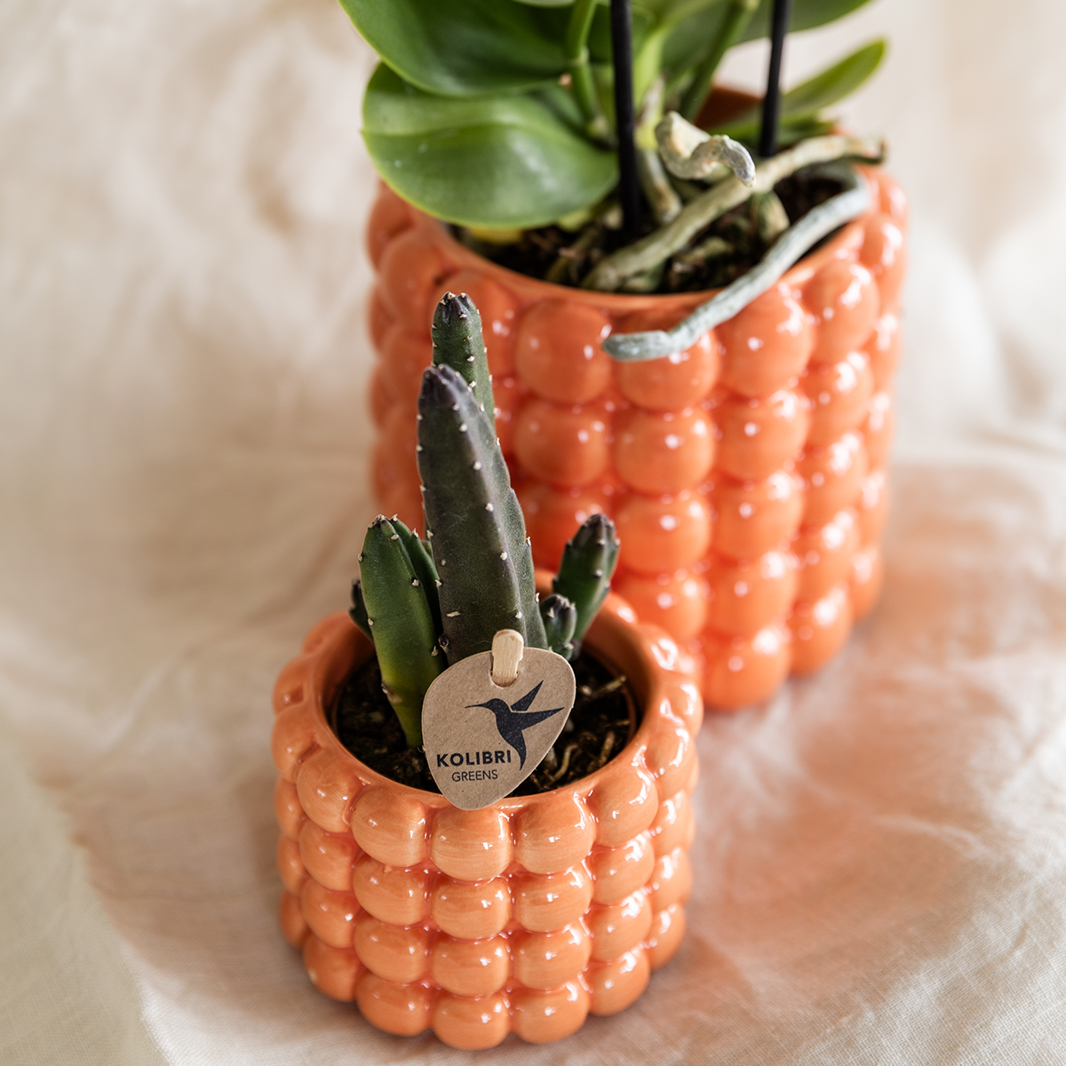 Kolibri Home | Pot décoratif Poppy - Orange - Ø6cm