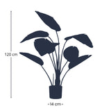 Strelitzia - 120cm - In zwarte pot - Kunstplant