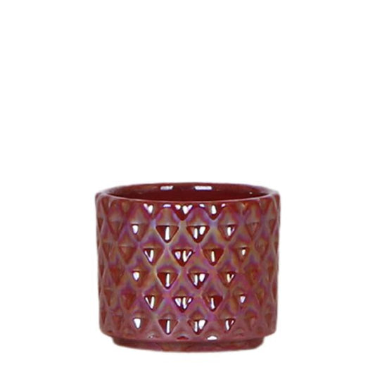 Diamond pearl sierpot - Rood - Ø6cm